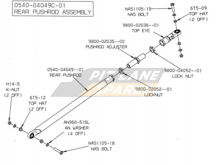 REAR PUSHROD ASSY